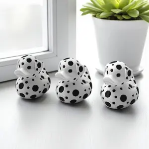 Cute Spotted Dog Style Duck Figurine, Desktop Fresh Decoration, Study Fun Display, New Year Valentine's Day Unique Gift