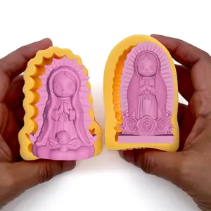 2 pieces Virgin of Guadalupe silicone Mold