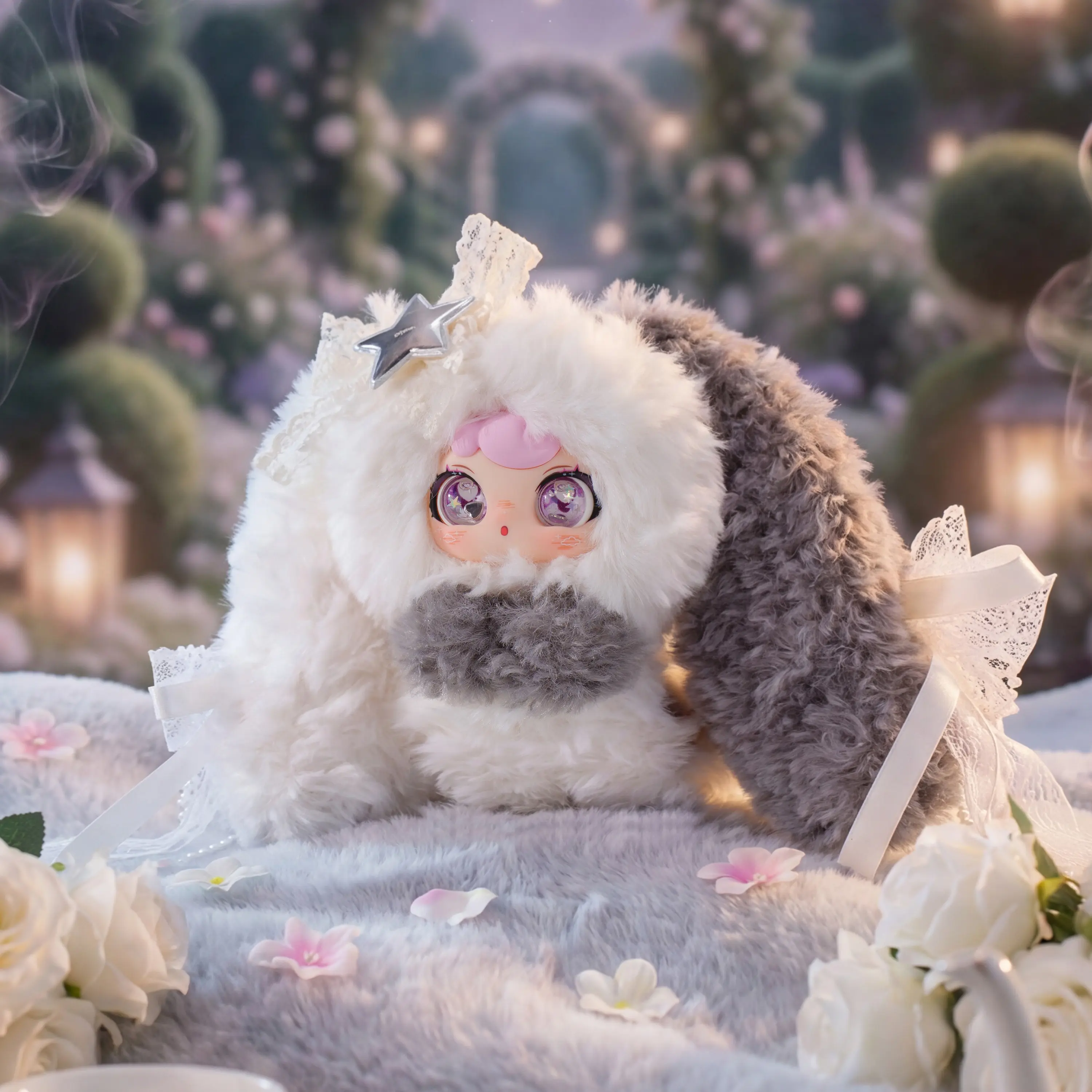 （03）ZAZA Hanging Ear Rabbit Little Cloud Series-Bunny Plush Dolls，Soft Furry Collectibles，Backpack or clothing decoration