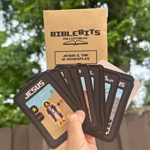 Bible Bits Collectibles + Jesus & 12 Disciples + Bible Learning Teaching Sunday School Educational Study Supplemental + Cards Toys Games + Flashcards + Easter Lesson