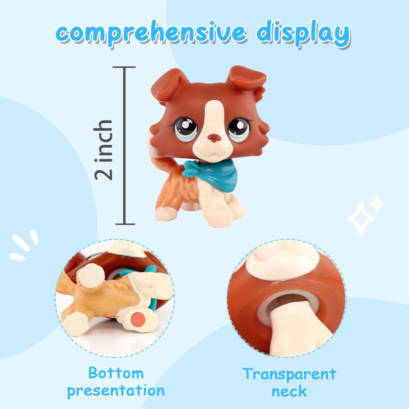 6 Lot Pet Shop Dogs and Cats Collectable with Accessories Kids Gift lps Toys