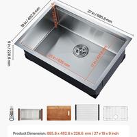 27 inch【Single-Step】Undermount Basin