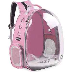 Cat Backpack Carriers Bag, Dog Backpack, Pet Bubble Backpack for Small Cats Puppies Dogs Bunny, Airline-Approved Ventilate Transparent Capsule Backpack for Travel, Hiking and Outdoor Use BEIKOTT