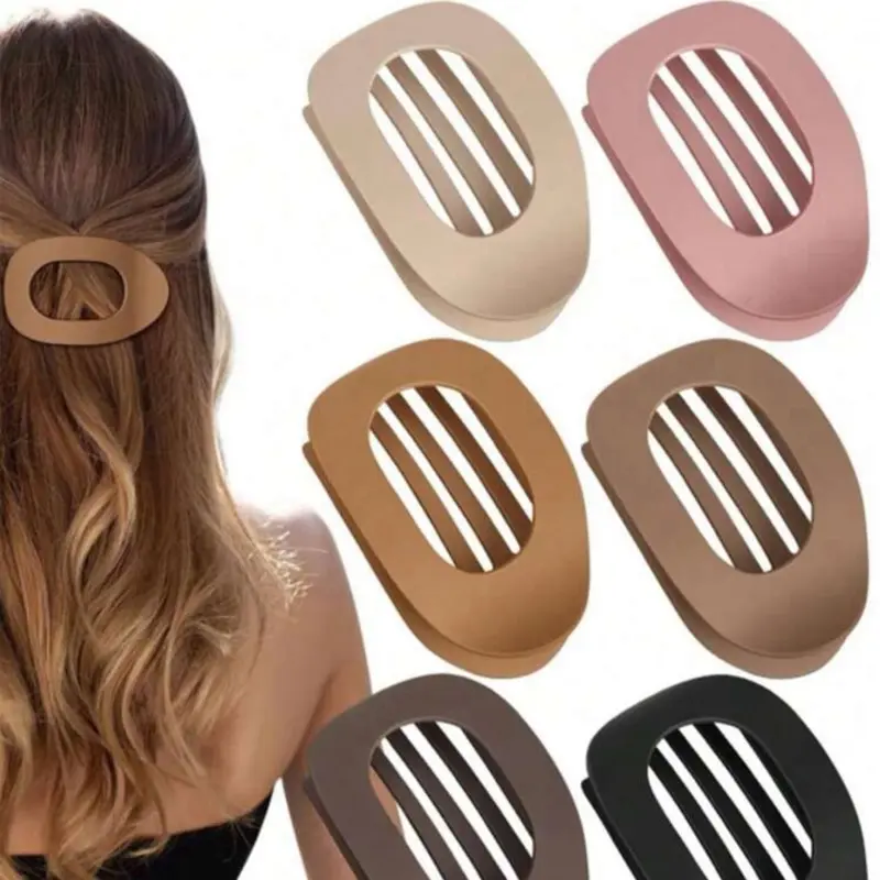 Flat Claw Clips Safe for Driving - Available in Multiple Colors for Stylish Hair Management