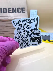 Black Powder CSI Sticker: Forensic Science Vinyl Decal