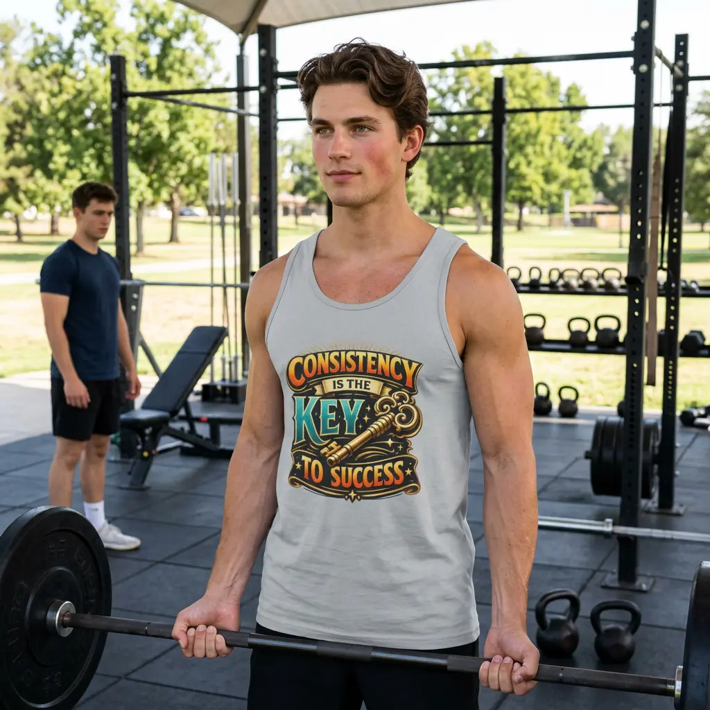 Consistency Is the Key to Success Tank Top —  Fitness Jersey Tank