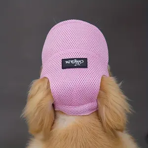 1 PC Breathable Mesh Dog Baseball Cap, Light Hat with Ear Piercings, Adjustable Chin Strap, Ideal for Golden Retrievers, Corgis, Spring Summer Fall