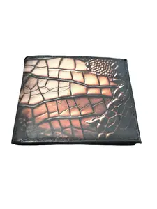 Billetera de Cocodrilo de Piel Men’s Leather wallet with Crocodile Animal Print