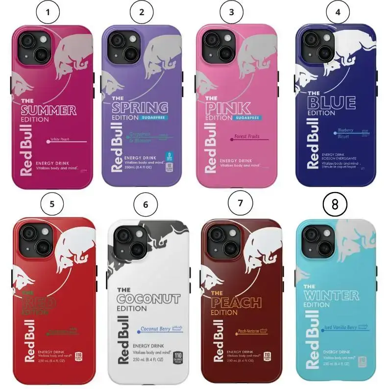 Drink Edition Redbull Collection – Premium Tough Phone Case 2026 HY827  Phone Case Suitable for iPhone 17-11 Pro Max