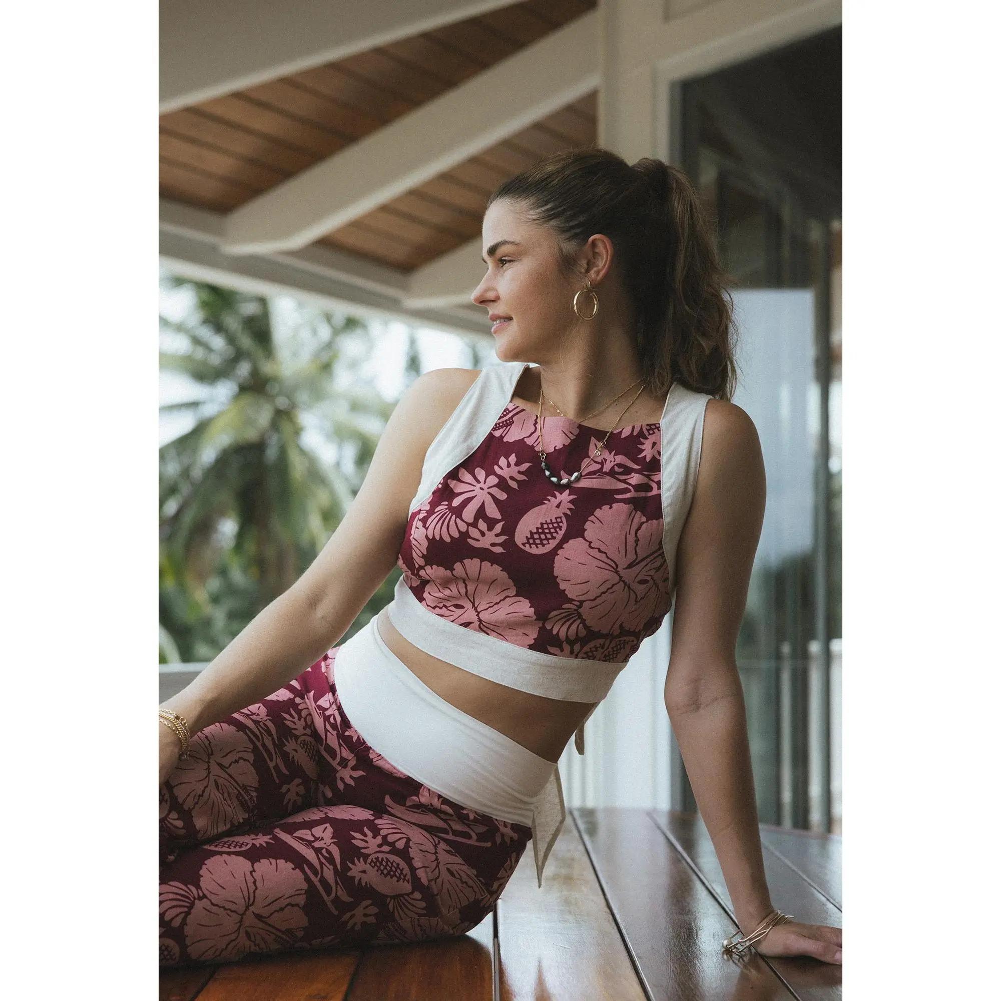 Pinafore Crop Top - Hana Garden