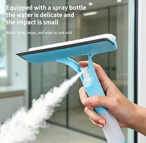 Father's Day gift Double-sided Plastic Glass Cleaning Spray Mop Cleaning Brush Eco-friendly Car Windshield Window Wiper Spray Bottle