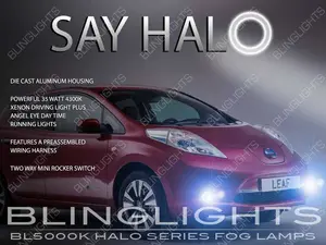 For 2014 2015 2016 2017 Nissan Leaf Halo Fog Lamp Driving Light Kit