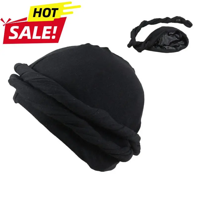 Luxurious Silky Lined Turban for Hair Protection & Style - Ideal for Waves, Braids, Locs, Sleep - Unisex Satin Halo Turban for Comfort & Elegance
