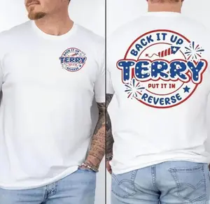 Back It Up Terry 2 Sider TShirt, Funny 4th of July Meme Tee, Put It in Reverse Graphic Shirt, Viral Independence Day Fireworks Outfit for Men Women, Full Sizes
