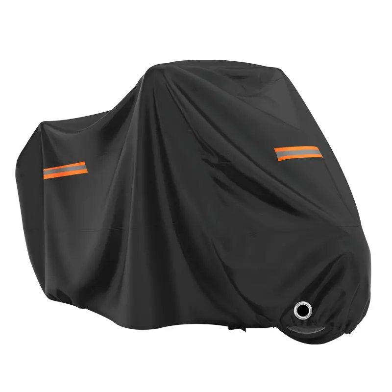 Thick Motorcycle Cover, Durable Protective Gear, Fluorescent Color Accents, Suitable for All Vehicles, Reinforced Stitching, Simple Design