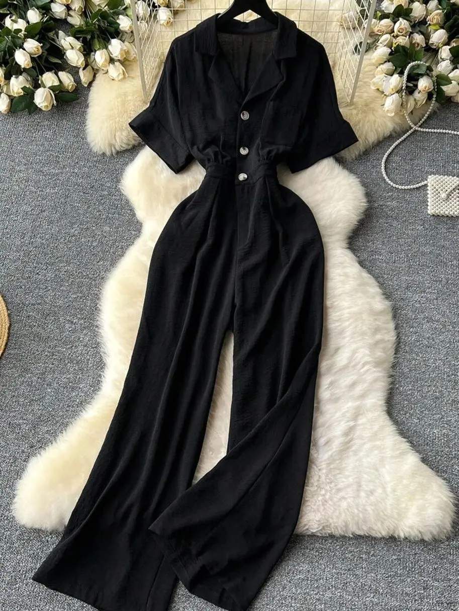 Fashionable Blazer Jumpsuit, High Waist Tailored Romper, Elegant Office Wear & Casual Chic Outfit