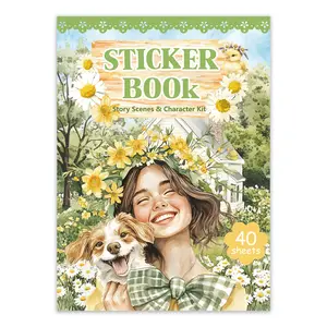 345 PCS People Sticker Book – Floral Girl Edition,40 Sheet Scrapbook Supplies with Junk Journal Supplies and Washi Tape Sticker for Journals, Planners,TikTokShopJumpstartSale