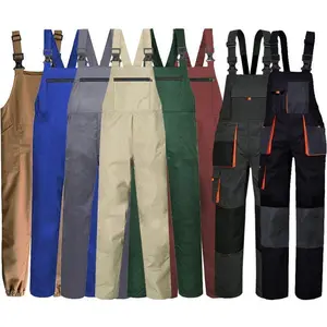 Pure Cotton Multi-Pocket Style Trendy Plus Size Overalls Men and Women One-Piece Labor Protection Custom Printed
