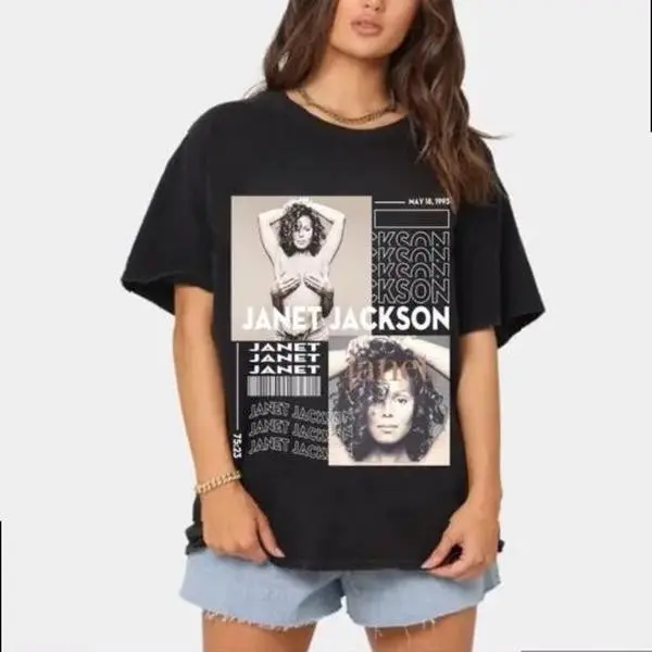 Janet Jackson Vintage Music, Janet Jackson Retro Shirts, Vintage Janet Jackson T Shirt, Fan Tshirt T-Shirt, Hip Hop Tshirt
