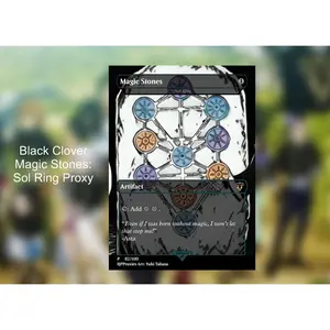 Magic Stones: Sol Ring Black Clover Commander Proxy