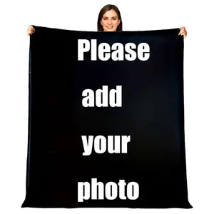 1 Piece Custom Photo Personalized Family Blanket-Ideal Gift for Holidays, Birthdays and Commemorative Events-Warm and Comfortable, Suitable for Family, Travel and Office All Year round Use