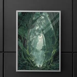 Zendikar Inspired Poster, MTG Forest Wall Art, D&D Fantasy Landscape, Princess Mononoke Decor, Gamer Gift, Unframed 5 Sizes, 8x12 to 27x40 inch