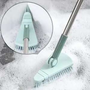 Stiff Bristle Shower Brush, Removable Cleaning Brush with Long Handle, Home Essentials Professional Cleaning Tool for Bathroom & Kitchen & Balcony, Floor Cleaning Supplies 2024 Rug Cleaning, Summer Gift