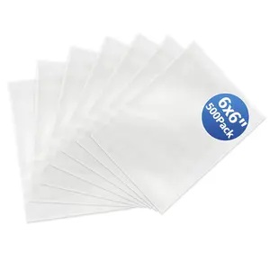 Shrink Wrap Bags 6x6 Inches 500 count, Clear PVC Heat Shrink Wrap Bags for Packagaing Soap,Bath Bombs,Makeup, Candles,Small Gifts,Jars,Homemade DIY