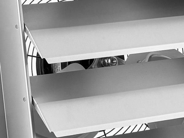 VEVOR 18-Inch Wall-Mounted Ventilation Fan with Auto Louvers, Sturdy Steel Frame, 3051 CFM Flow, Low-Noise AC Motor, Silver - Home Cooling Solutions for Attic, Garage#BacktoSchool