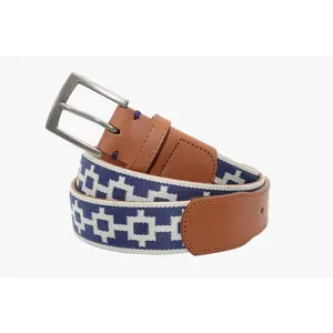 Chatham Woven Belt - Navy/Stone