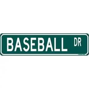 Baseball Dr Funny Sports Man Cave Bar Street Sign 16" x 4" Home Decor (BaseballDrStreet)