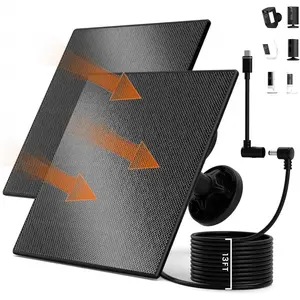 2 Pack 5W Solar Panel for Ring Camera Compatible with Spotlight Cam Plus Pro Battery Stick Up Cam Pro AllNew Stick Up Cam Battery 13ft Cable USB-C