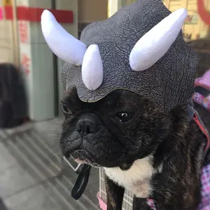 Premium 2Pcs Dog Halloween Costume Hat, High-Quality Funny French Bulldog Cosplay Cap with Big Eyes, Durable Polyester Pet Headwear Combo for Puppy Kitten Holiday Photo Shoot Props
