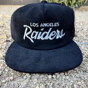 New LA Raiders Corduroy Embroidered SnapBack Hat