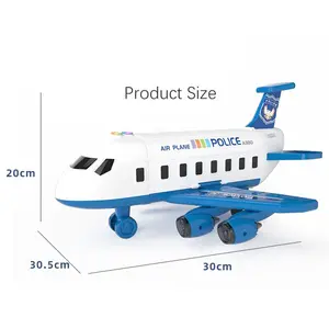 Kids Airplane Toys Deformation Music Simulation Track Inertia Toy Aircraft Passenger Plane Kids Airliner Toy Car Children's Gift