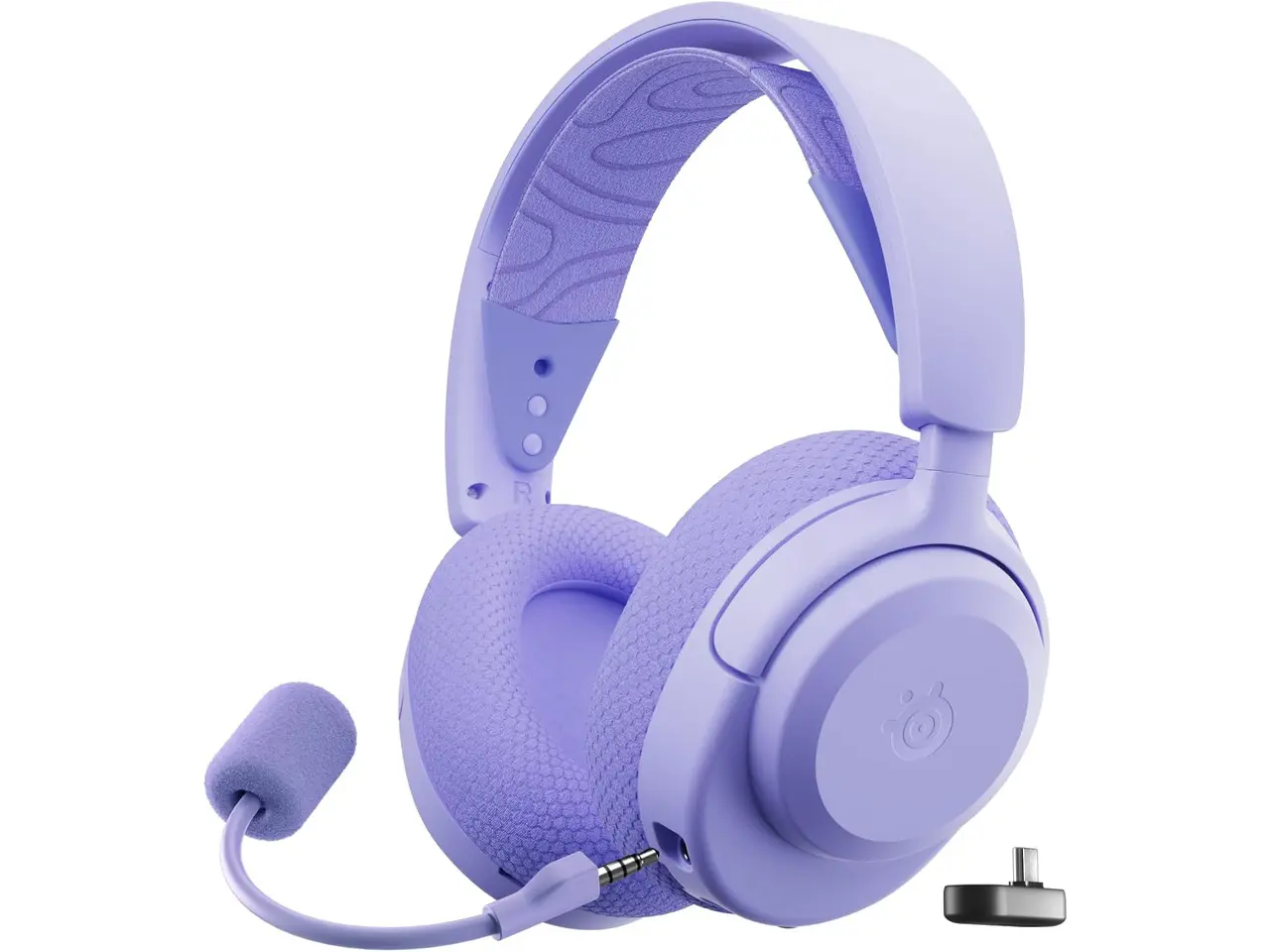 SteelSeries Arctis Nova 3P Wireless Multi-Platform Gaming Headset - Mobile App Control, 40 HR Battery, Neodymium Magnetic Drivers, 2.4GHz/Bluetooth, PS5, PS4, PC, Switch, Mobile - Lavender