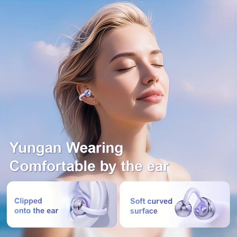 Q71 TWS  Earphones Bluetooth 5.3 Earbuds Clip on Ear Comfortable Sport Digital Display Headsets