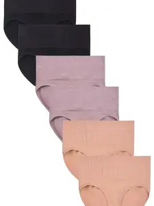 6-Pack Ladies Seamless Girdle Panties - Comfortable & Stylish Everyday Wear for Women - Smooth Look Under Any Outfit