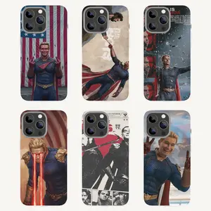 Dark Superhero Phone Case for iPhone, Patriotic Villain Style Cover, Red Laser Eyes Comic Aesthetic Case, Anti Hero Fan Gift for Him