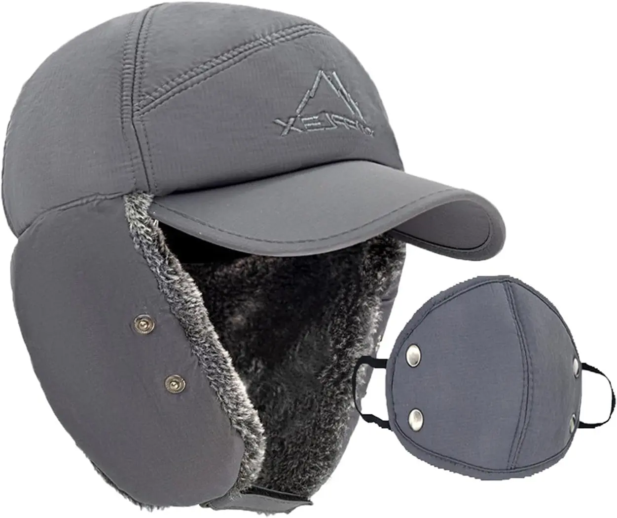 Trapper Hat Winter Hats for Men Warm Hunting Ski Ushanka Hat with Mask Ear Flaps for Men Women