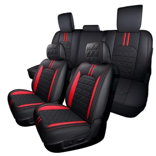 Dodge RAM Seat Covers Fit for 2009-2025 2026 1500HD 2010-2026 2500/3500HD Truck Full Set Crew Double Cab Quad Cab Waterproof Faux Leather Seat Covers(