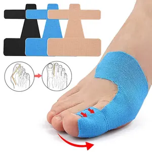 10-Piece Elastic Bandage Toe Correction Strap, Breathable Toe Separators, Self-Adhesive Bunion Corrector for Men & Women