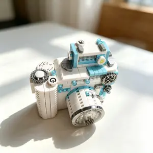 Miniature Electronic Models, Vintage Hand-Crank Phone, Card Camera, Camcorder Model, DIY Micro-Particle Building Kit, Elegant Gift Set