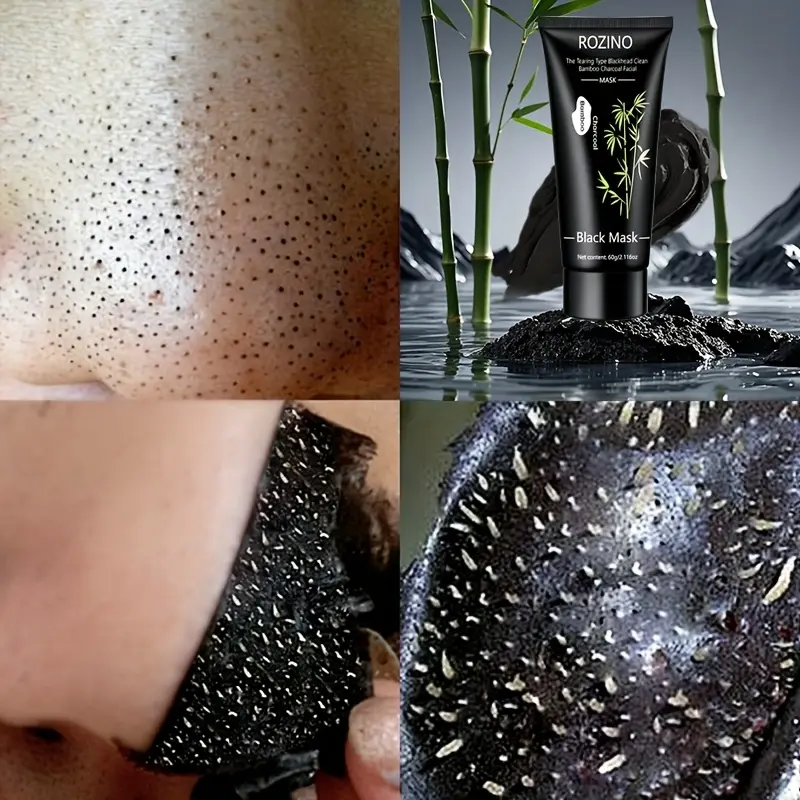 ROZINO Bamboo Charcoal Rip Mask provides a powerful cleansing effect ...