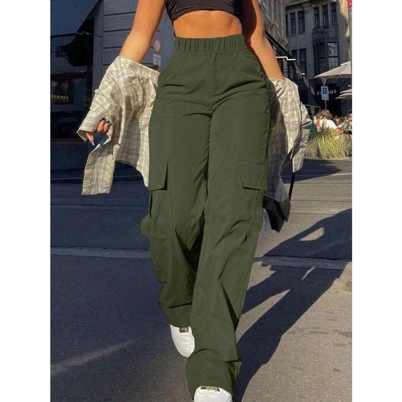 Girl Teen Casual Pocket Loose Straight Cargo Pants Sports Exercise Street Fashion Outdoor Spring Summer Autumn Winter Size 8-16 Years GK2083