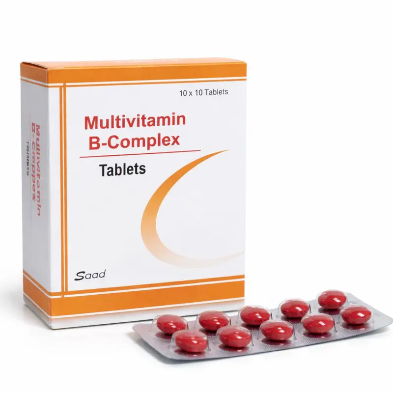 Saad Multivitamin B-Complex Tablets 10 x 10 Pack Essential Nutrients for Daily Health Support