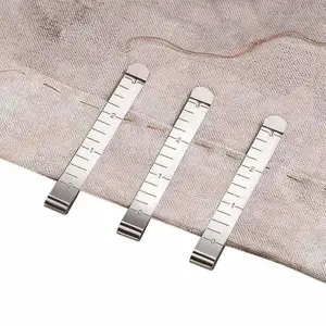 5Pcs Metal Sewing Crimping Clip Stainless Steel Sewing Clips For DIY Clothing Stitching Pinning Marking Quilting Ruler Tool