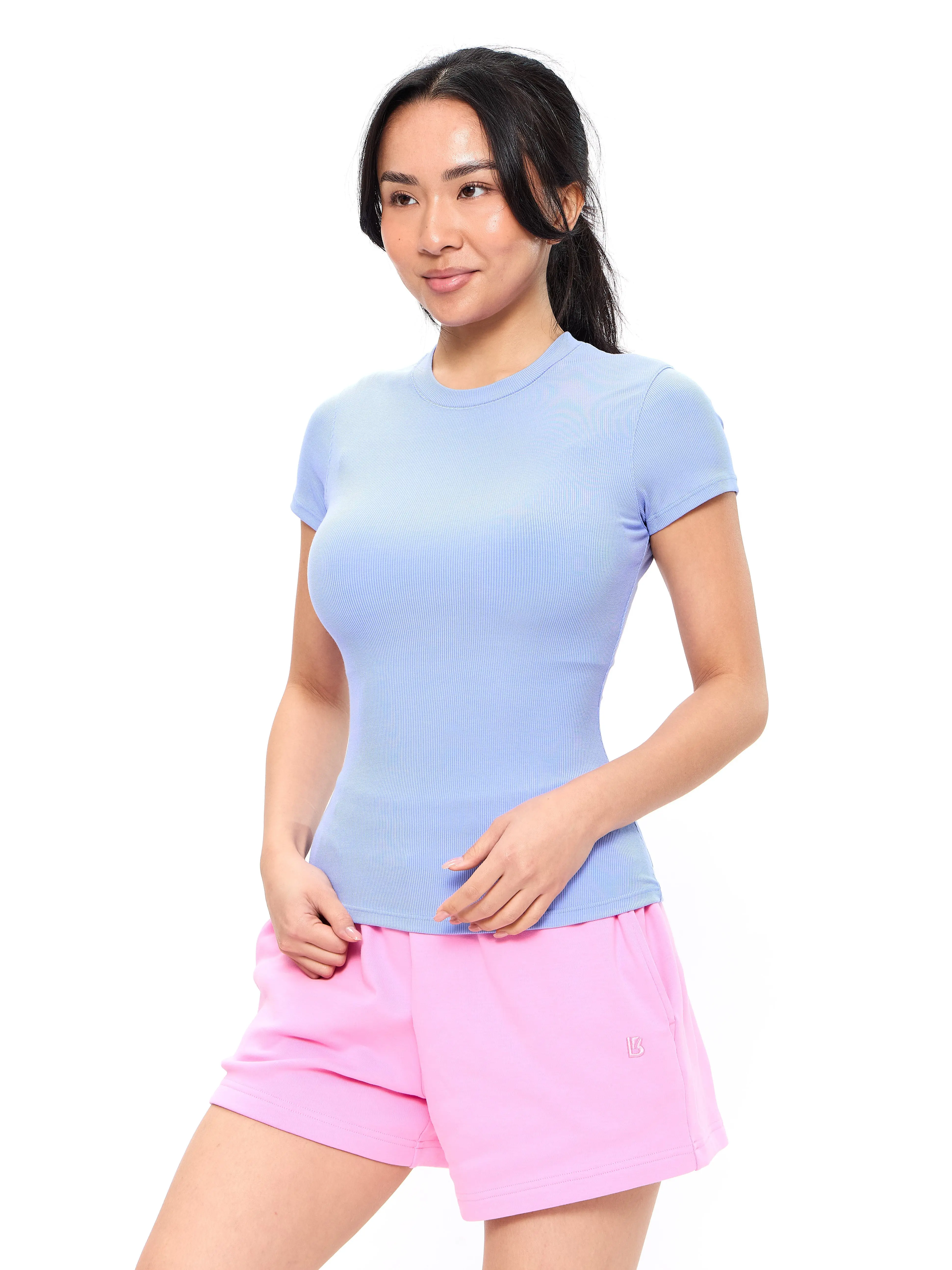 Nimbus Rib Tee - Rainwater Blue
