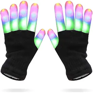 LED Light Up Gloves for Rave Parties - Flashing Finger Lights for Easter Halloween, Christmas & Festive Events - Cool Glow Accessories for Teens and Adults