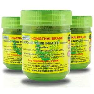 HONG THAI Traditional Thai Herbal Inhaler (Pack of 3) Organic Inhaler Formula for Nasal Relief, Oral Cleansing & Comfort - Solution nasal  inhaler